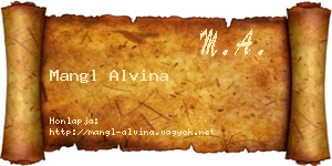 Mangl Alvina névjegykártya
